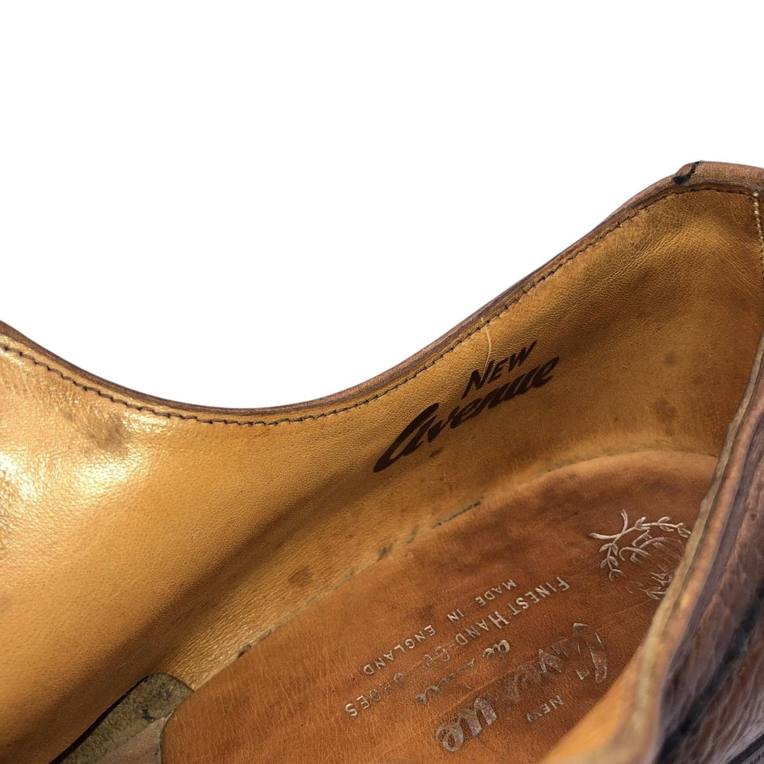 NEW AVENUE Plain Toe Shoes, Made in England, Size 9 Men's 27.5cm unclear brown type Vintage Second Hand