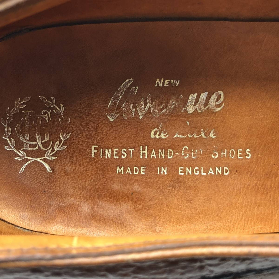 NEW AVENUE Plain Toe Shoes, Made in England, Size 9 Men's 27.5cm unclear brown type Vintage Second Hand