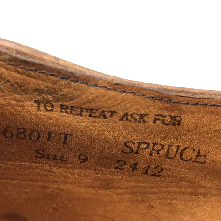 NEW AVENUE Plain Toe Shoes, Made in England, Size 9 Men's 27.5cm unclear brown type Vintage Second Hand