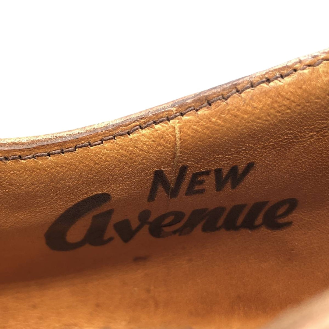 NEW AVENUE Plain Toe Shoes, Made in England, Size 9 Men's 27.5cm unclear brown type Vintage Second Hand