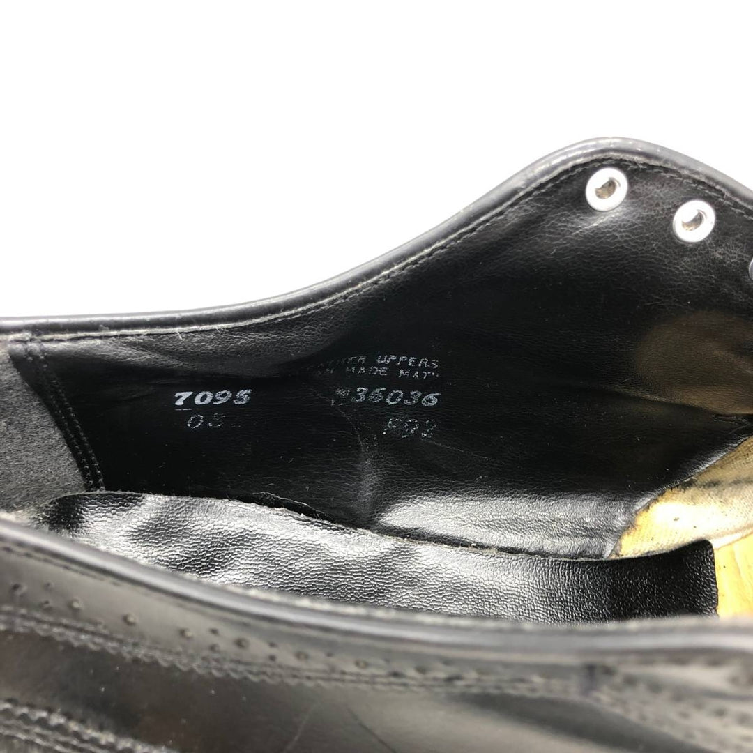 OAKWOODS Full Brogue Wingtip Shoes, Made in USA Men's 27.5cm unclear black type Vintage Second Hand