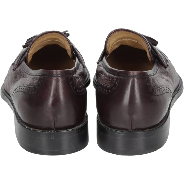Vito Rufolo Straight-tip Tassel Loafers, Made in Italy, Size 10 Men's 28.5cm genuine leather bordeaux Vintage Second Hand
