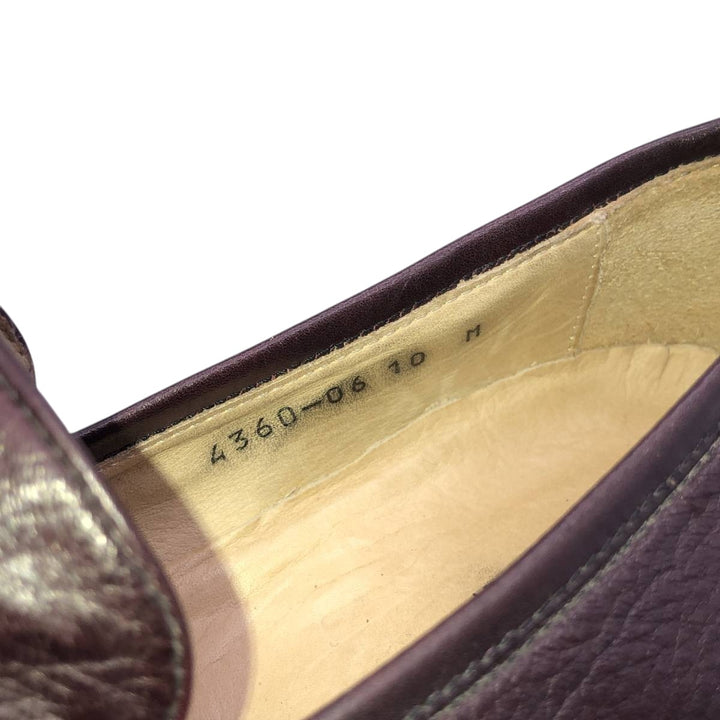 Vito Rufolo Straight-tip Tassel Loafers, Made in Italy, Size 10 Men's 28.5cm genuine leather bordeaux Vintage Second Hand