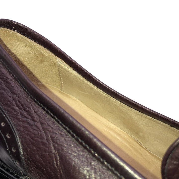 Vito Rufolo Straight-tip Tassel Loafers, Made in Italy, Size 10 Men's 28.5cm genuine leather bordeaux Vintage Second Hand