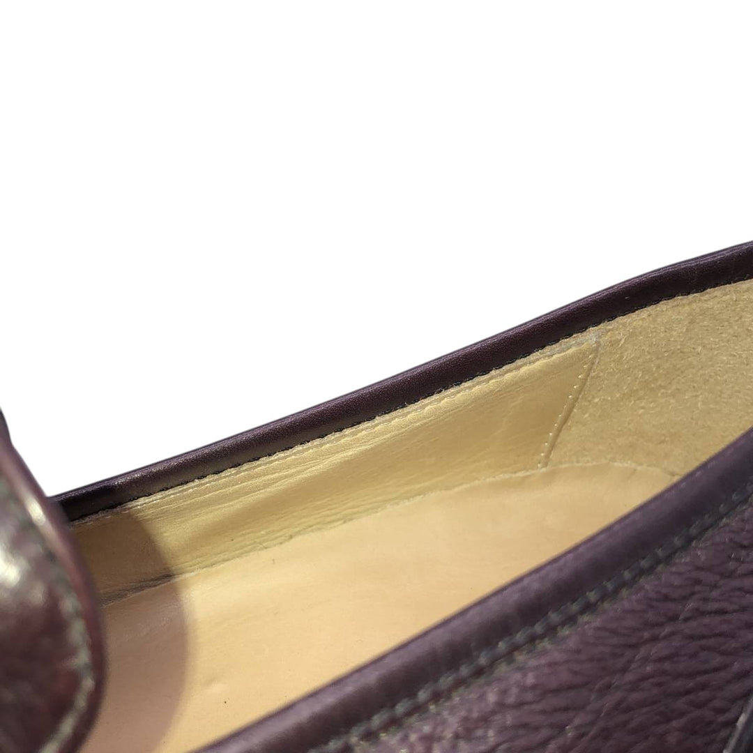Vito Rufolo Straight-tip Tassel Loafers, Made in Italy, Size 10 Men's 28.5cm genuine leather bordeaux Vintage Second Hand