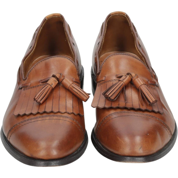 Allen Edmonds Dalton Kilt Tongue Straight Tip Tassel Loafers, Made in USA, Size 10A Men's 28.0cm unclear brown type Vintage Second Hand