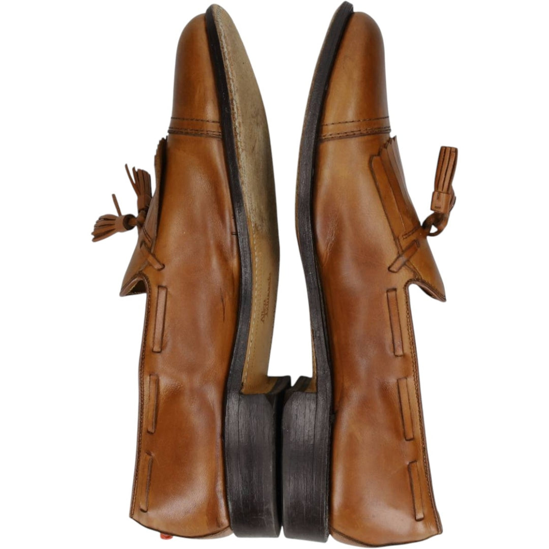 Allen Edmonds Dalton Kilt Tongue Straight Tip Tassel Loafers, Made in USA, Size 10A Men's 28.0cm unclear brown type Vintage Second Hand