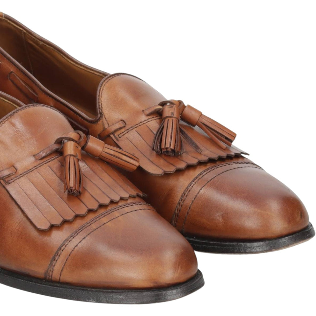 Allen Edmonds Dalton Kilt Tongue Straight Tip Tassel Loafers, Made in USA, Size 10A Men's 28.0cm unclear brown type Vintage Second Hand