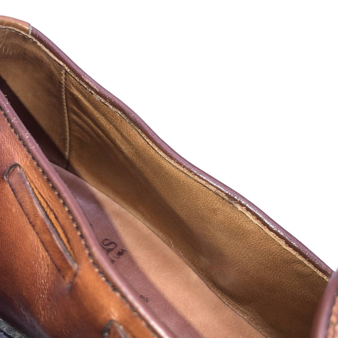 Allen Edmonds Dalton Kilt Tongue Straight Tip Tassel Loafers, Made in USA, Size 10A Men's 28.0cm unclear brown type Vintage Second Hand