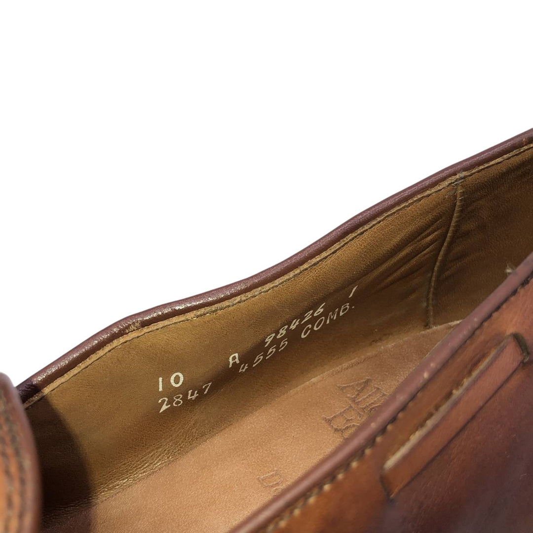 Allen Edmonds Dalton Kilt Tongue Straight Tip Tassel Loafers, Made in USA, Size 10A Men's 28.0cm unclear brown type Vintage Second Hand
