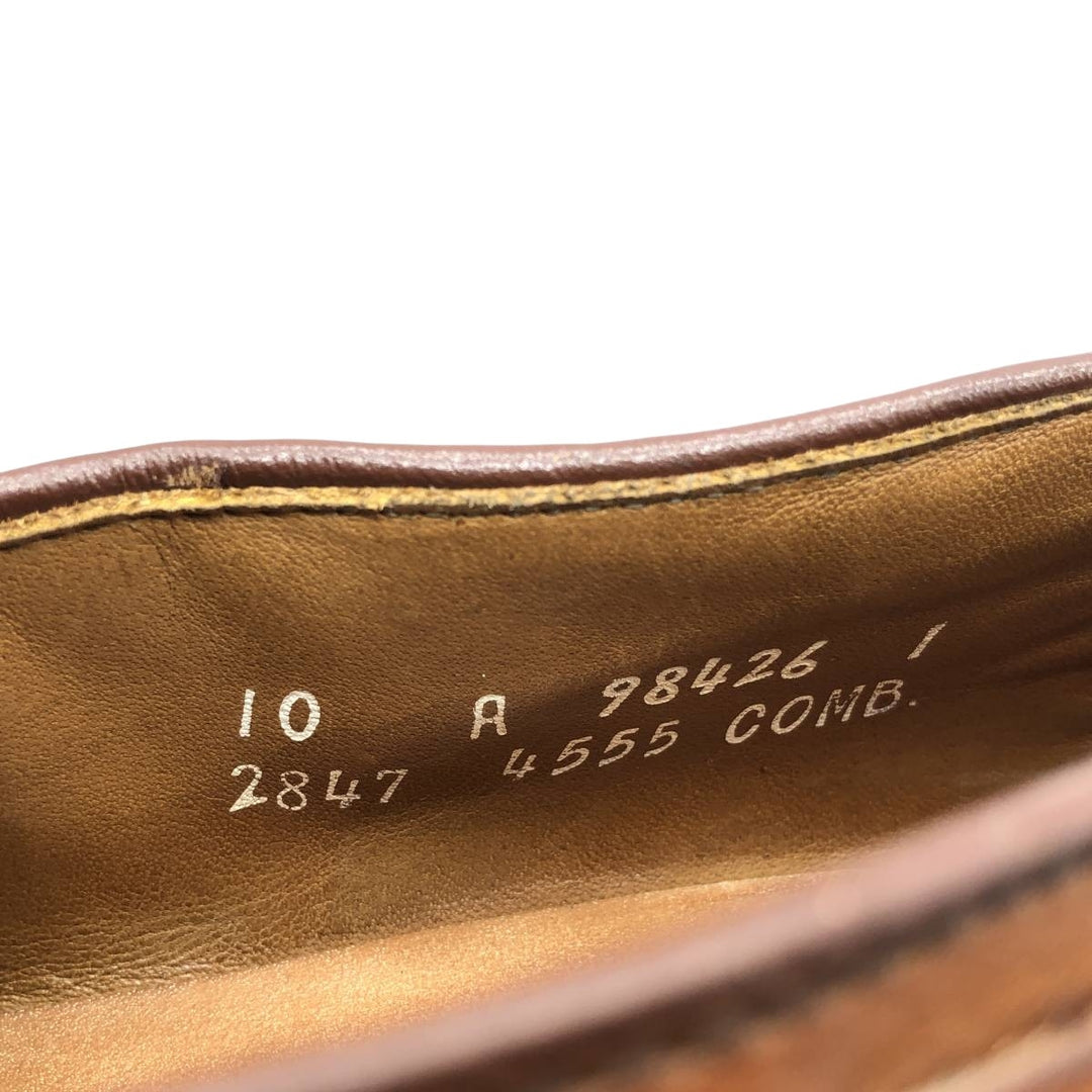Allen Edmonds Dalton Kilt Tongue Straight Tip Tassel Loafers, Made in USA, Size 10A Men's 28.0cm unclear brown type Vintage Second Hand