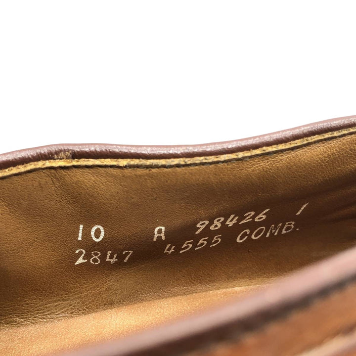 Allen Edmonds Dalton Kilt Tongue Straight Tip Tassel Loafers, Made in USA, Size 10A Men's 28.0cm unclear brown type Vintage Second Hand
