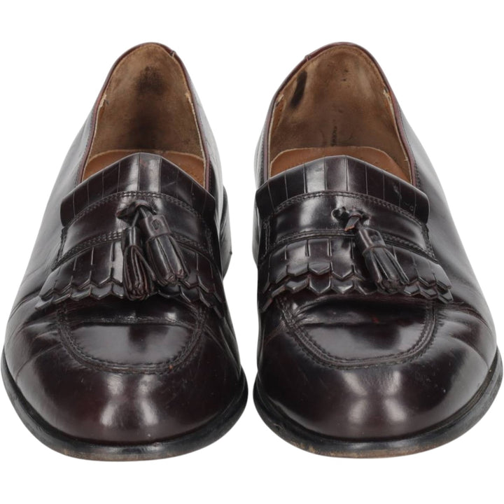 Bostonian CLASSICS FIRST FREX Quilted Tassel Loafers, Size 8M Men's 26.0cm genuine leather burgundy type Vintage Second Hand