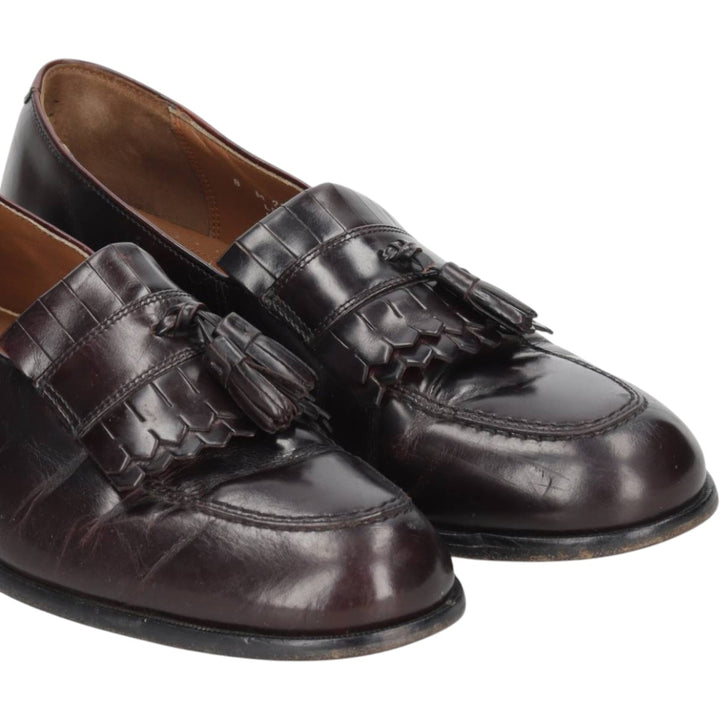 Bostonian CLASSICS FIRST FREX Quilted Tassel Loafers, Size 8M Men's 26.0cm genuine leather burgundy type Vintage Second Hand