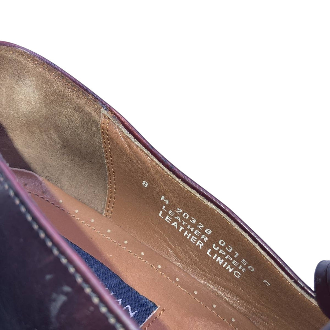 Bostonian CLASSICS FIRST FREX Quilted Tassel Loafers, Size 8M Men's 26.0cm genuine leather burgundy type Vintage Second Hand