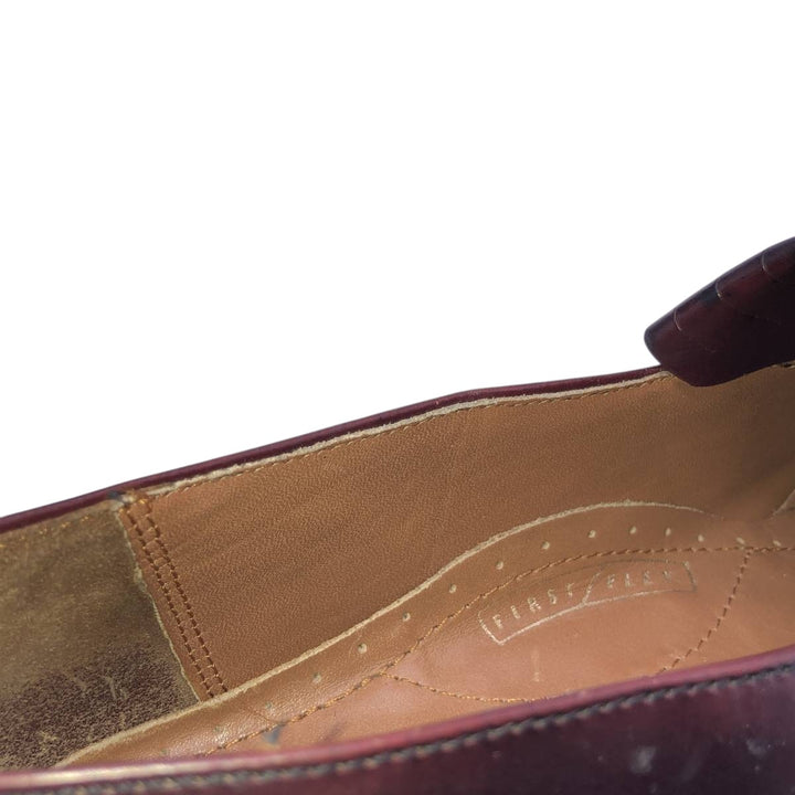 Bostonian CLASSICS FIRST FREX Quilted Tassel Loafers, Size 8M Men's 26.0cm genuine leather burgundy type Vintage Second Hand