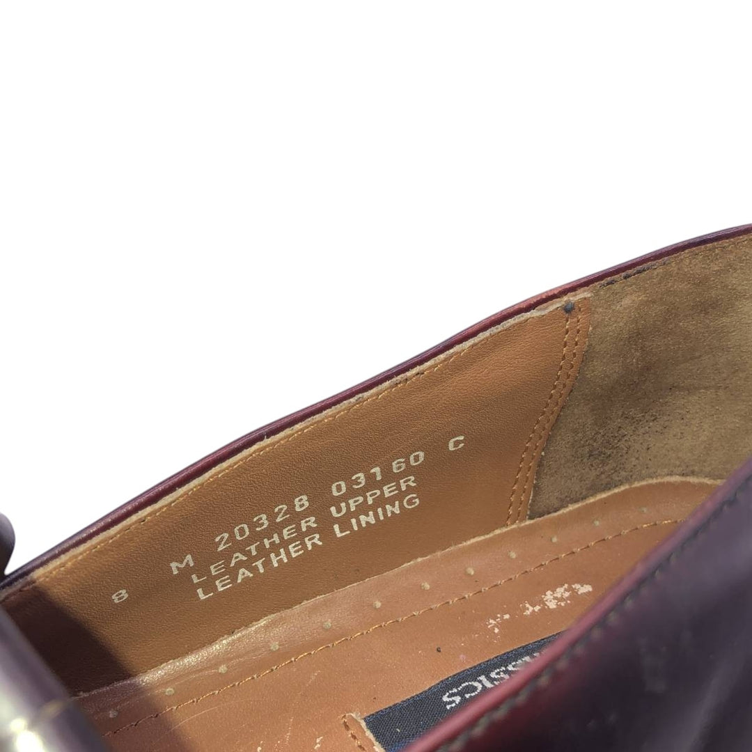 Bostonian CLASSICS FIRST FREX Quilted Tassel Loafers, Size 8M Men's 26.0cm genuine leather burgundy type Vintage Second Hand