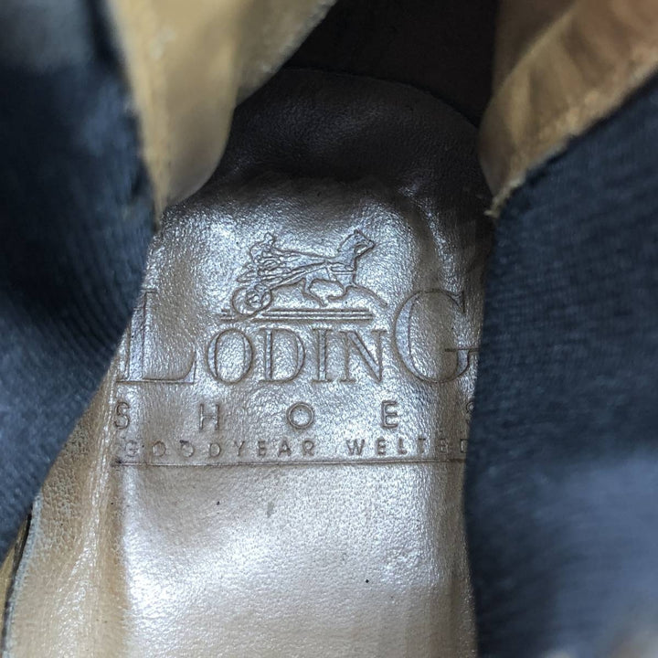 LODING Side Gore Boots 7 1/2 Men's 26.0cm genuine leather brown type Vintage Second Hand