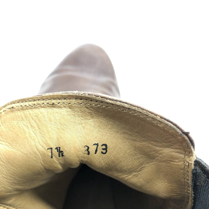 LODING Side Gore Boots 7 1/2 Men's 26.0cm genuine leather brown type Vintage Second Hand