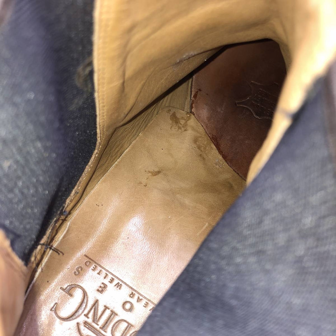 LODING Side Gore Boots 7 1/2 Men's 26.0cm genuine leather brown type Vintage Second Hand