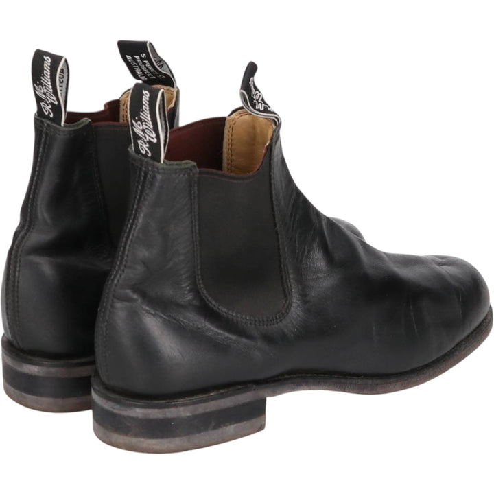 RMWilliams Side Gore Boots, Made in Australia, Size 7 1/2 Men's 26.0cm genuine leather black type Vintage Second Hand