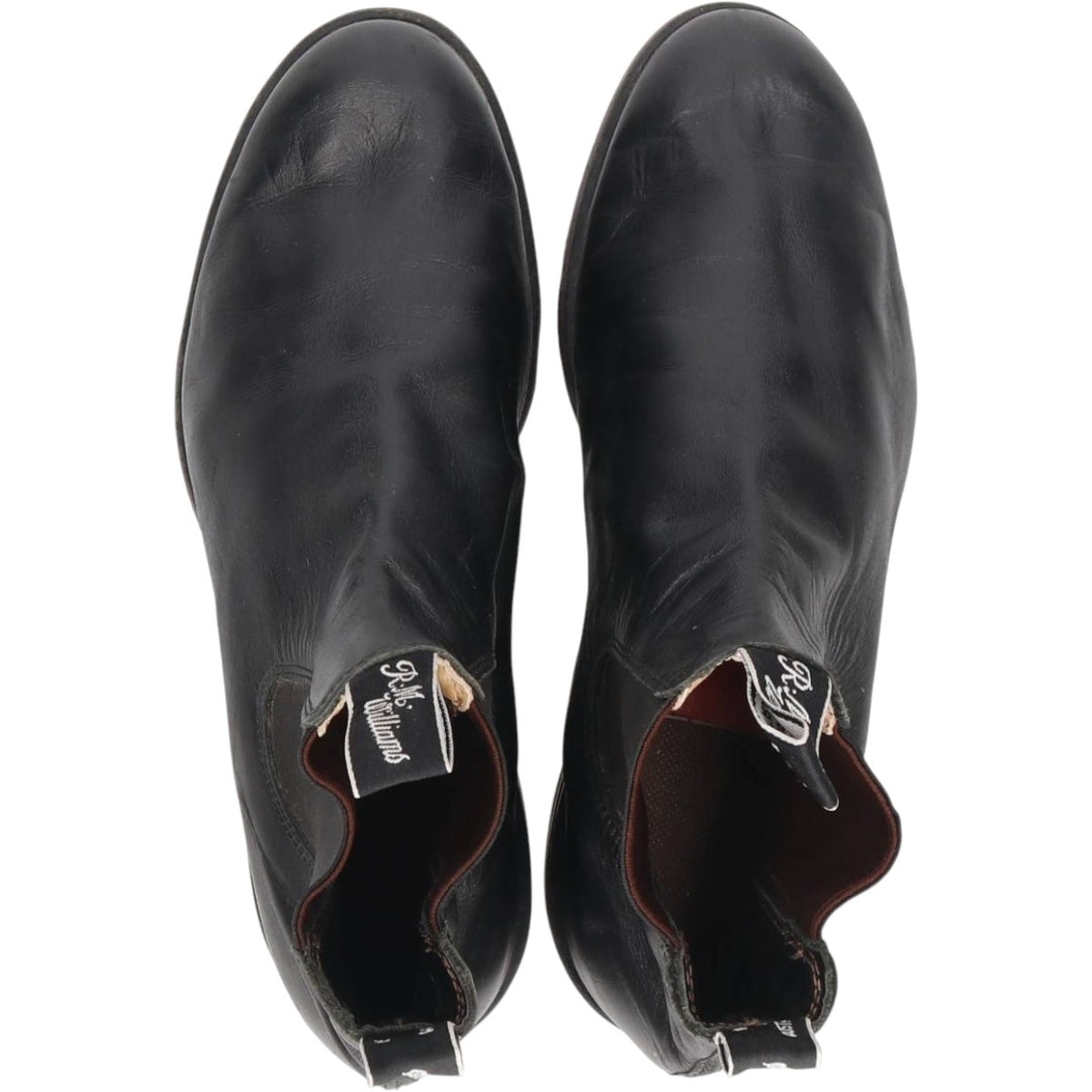 RMWilliams Side Gore Boots, Made in Australia, Size 7 1/2 Men's 26.0cm genuine leather black type Vintage Second Hand