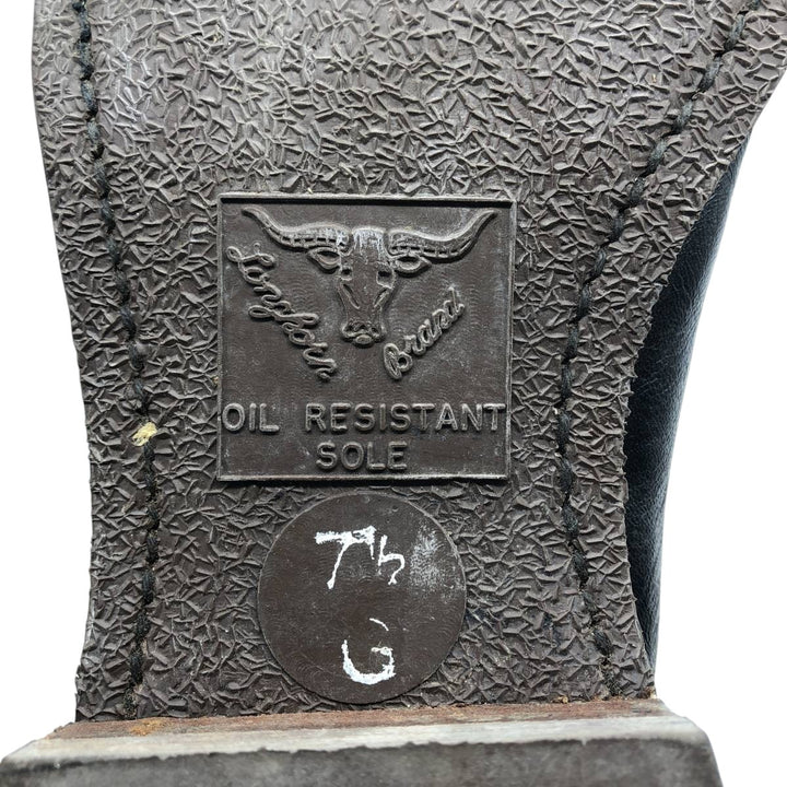 RMWilliams Side Gore Boots, Made in Australia, Size 7 1/2 Men's 26.0cm genuine leather black type Vintage Second Hand