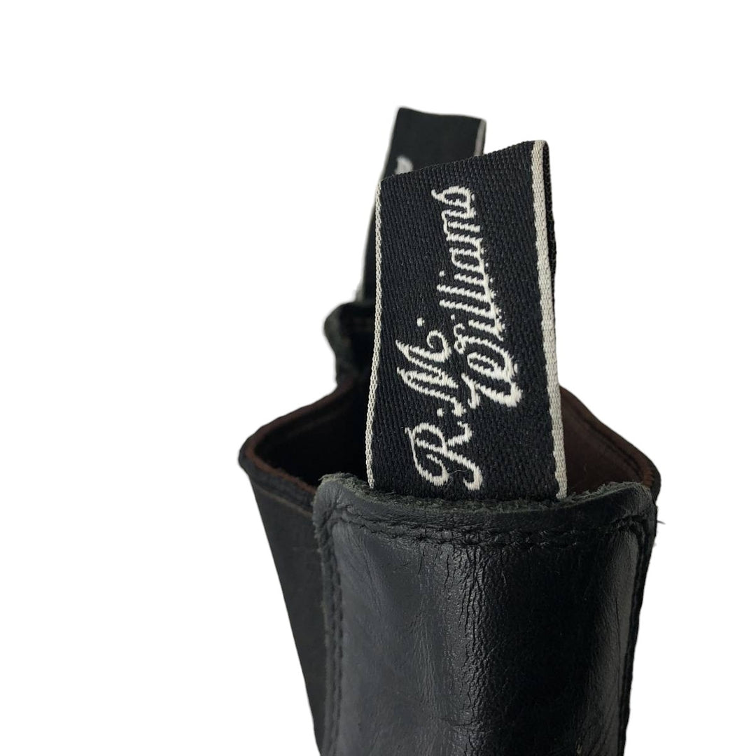 RMWilliams Side Gore Boots, Made in Australia, Size 7 1/2 Men's 26.0cm genuine leather black type Vintage Second Hand