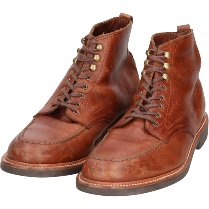 J.Crew U-tip short boots, size 10 1/2 Men's 28.5cm genuine leather brown type Vintage Second Hand