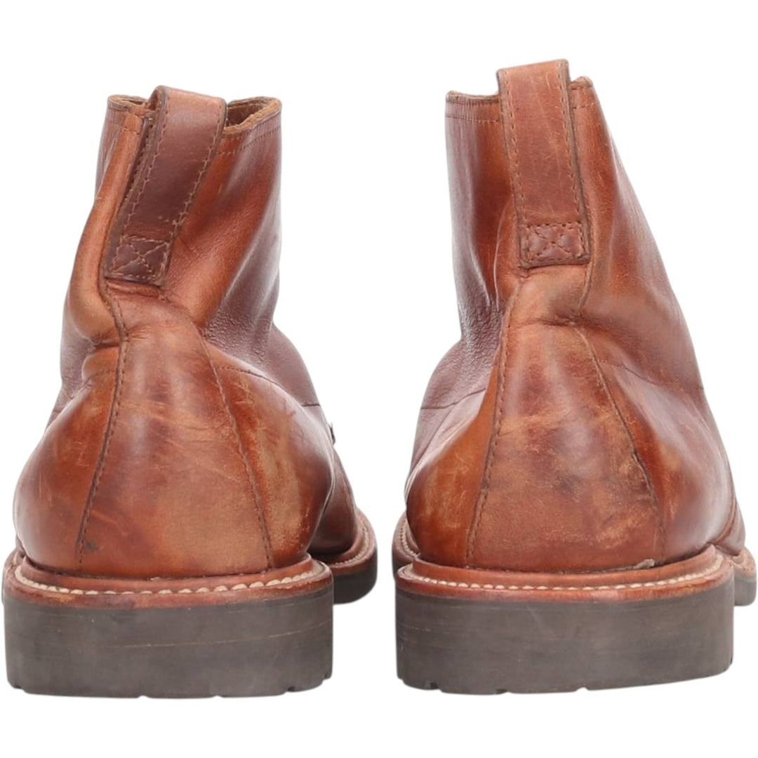 J.Crew U-tip short boots, size 10 1/2 Men's 28.5cm genuine leather brown type Vintage Second Hand