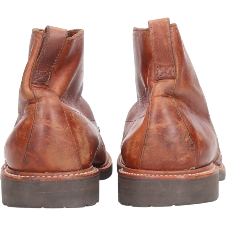 J.Crew U-tip short boots, size 10 1/2 Men's 28.5cm genuine leather brown type Vintage Second Hand