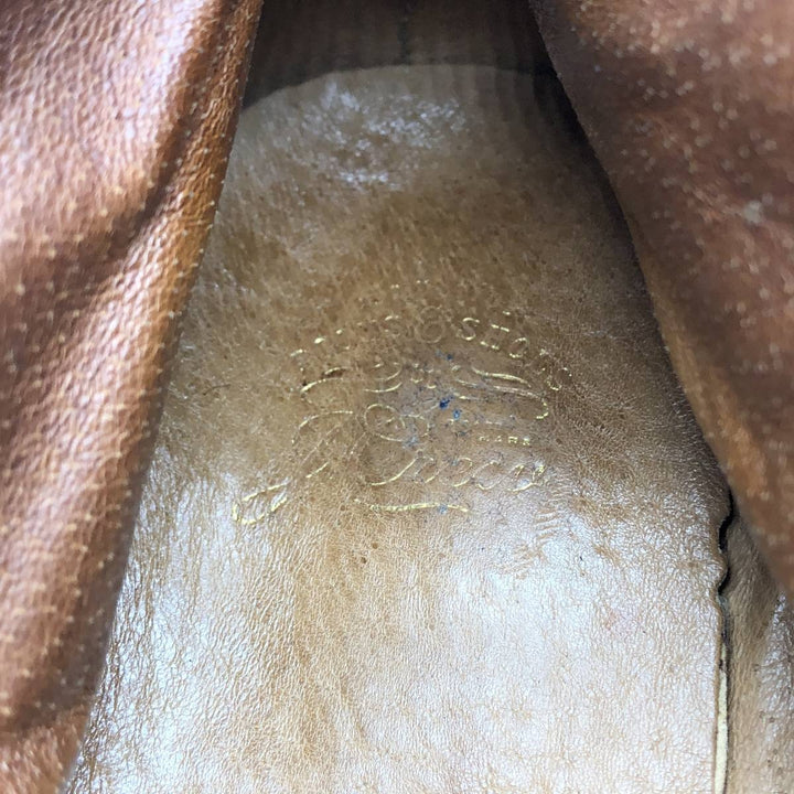 J.Crew U-tip short boots, size 10 1/2 Men's 28.5cm genuine leather brown type Vintage Second Hand