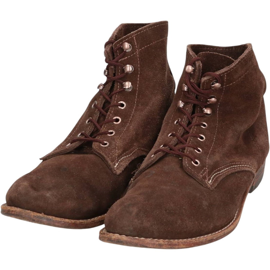 Wolverine 1000 Mile Suede Work Boots, Made in USA, 9D, Men's Size 10.6" (saa015109) Men's 27.0cm Genuine Leather Suede brown type Vintage Second Hand