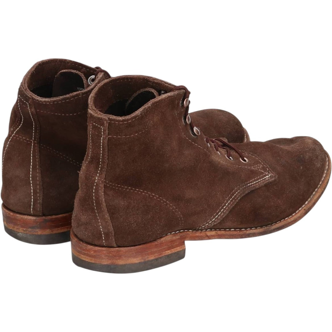 Wolverine 1000 Mile Suede Work Boots, Made in USA, 9D, Men's Size 10.6" (saa015109) Men's 27.0cm Genuine Leather Suede brown type Vintage Second Hand
