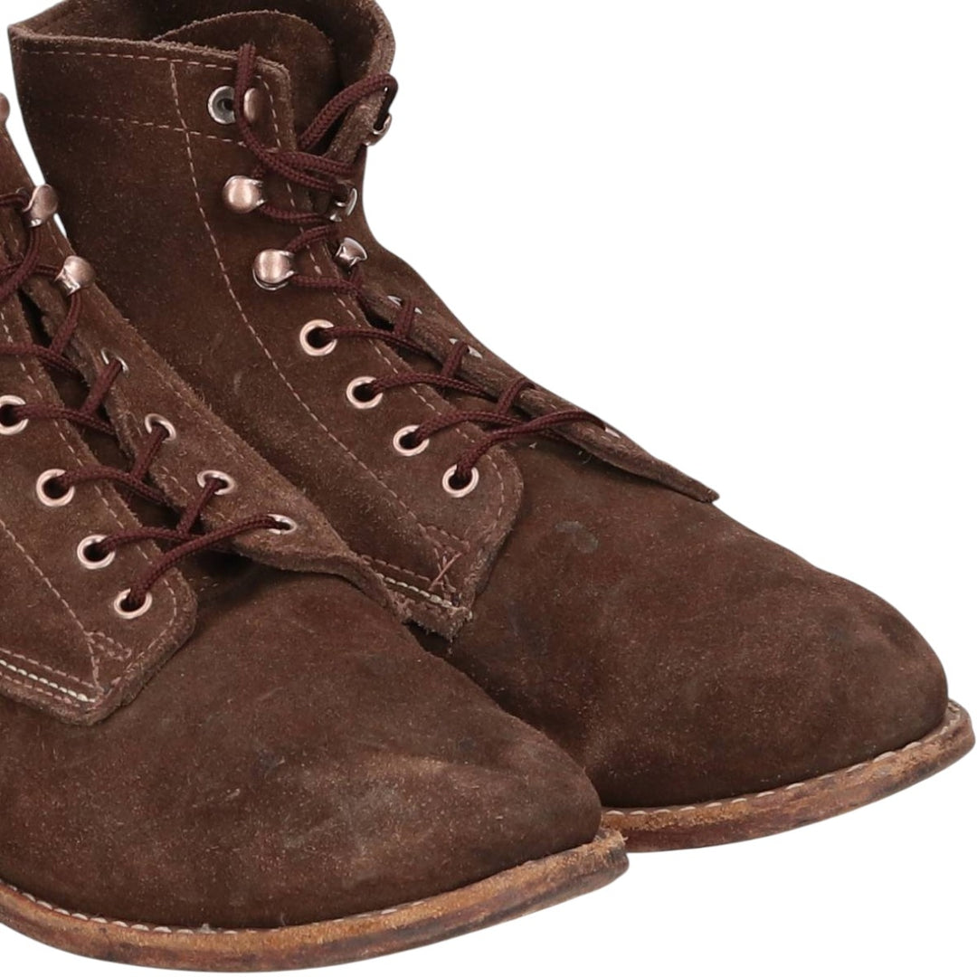 Wolverine 1000 Mile Suede Work Boots, Made in USA, 9D, Men's Size 10.6" (saa015109) Men's 27.0cm Genuine Leather Suede brown type Vintage Second Hand