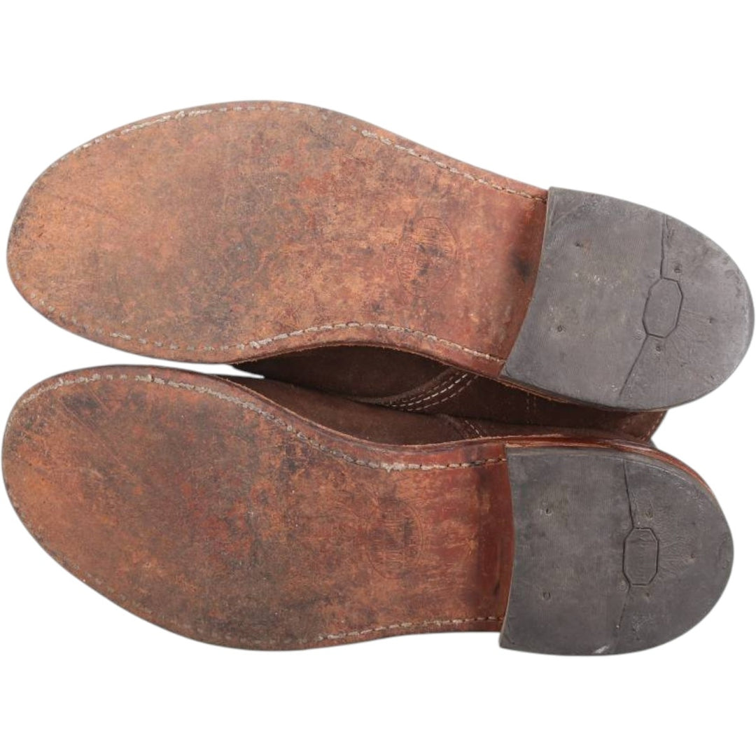 Wolverine 1000 Mile Suede Work Boots, Made in USA, 9D, Men's Size 10.6" (saa015109) Men's 27.0cm Genuine Leather Suede brown type Vintage Second Hand