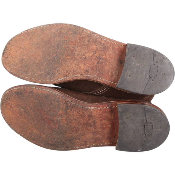 Wolverine 1000 Mile Suede Work Boots, Made in USA, 9D, Men's Size 10.6" (saa015109) Men's 27.0cm Genuine Leather Suede brown type Vintage Second Hand