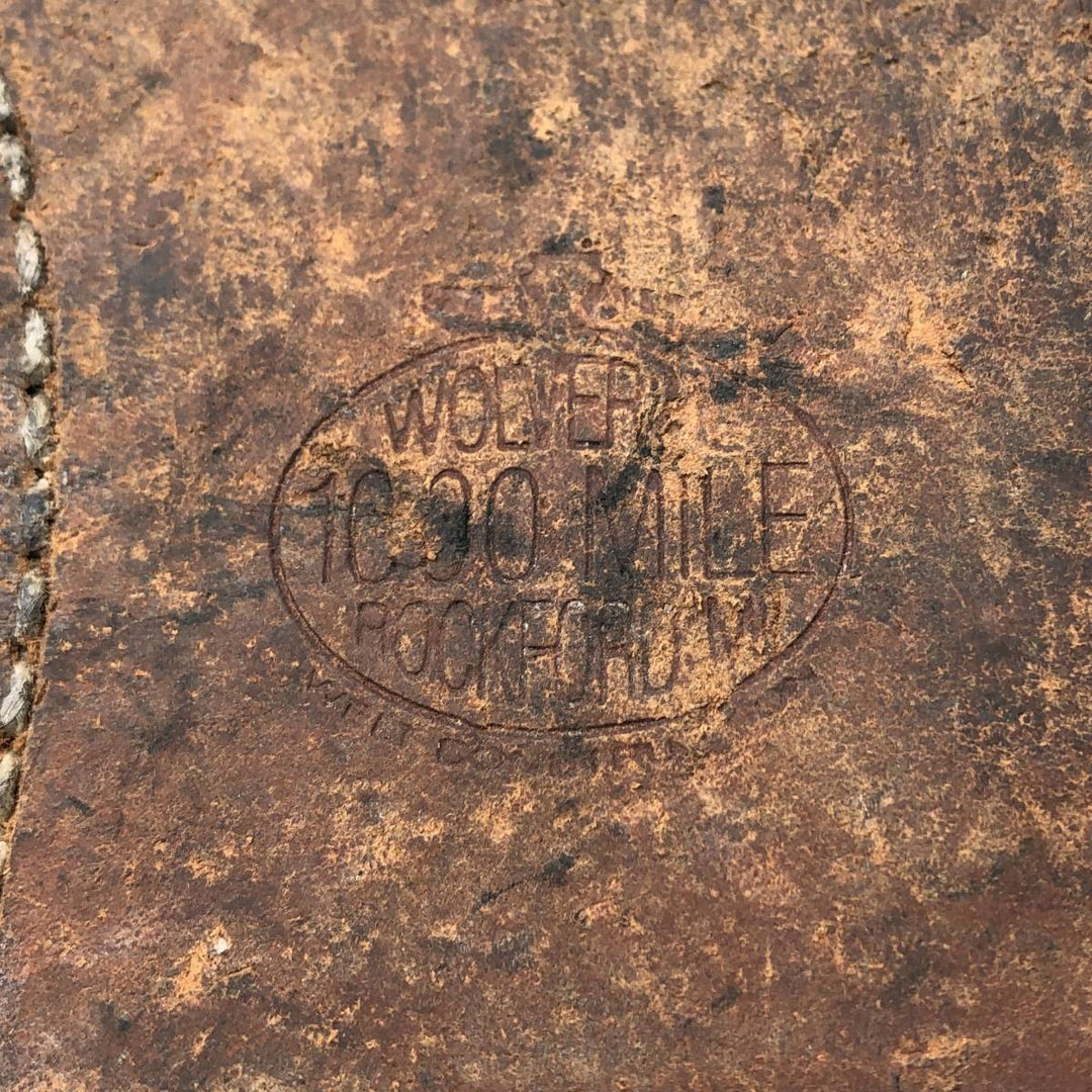 Wolverine 1000 Mile Suede Work Boots, Made in USA, 9D, Men's Size 10.6" (saa015109) Men's 27.0cm Genuine Leather Suede brown type Vintage Second Hand