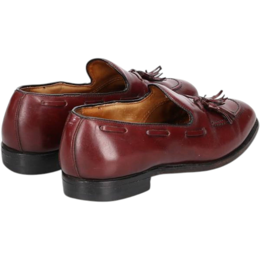 Tassel Loafers 8 1/2M Men's 26.5cm genuine leather wine-red Vintage Second Hand
