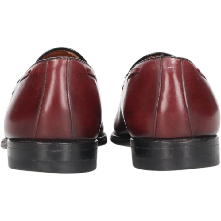 Tassel Loafers 8 1/2M Men's 26.5cm genuine leather wine-red Vintage Second Hand