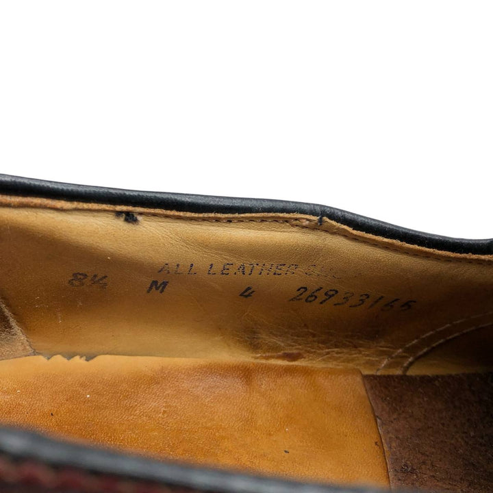 Tassel Loafers 8 1/2M Men's 26.5cm genuine leather wine-red Vintage Second Hand