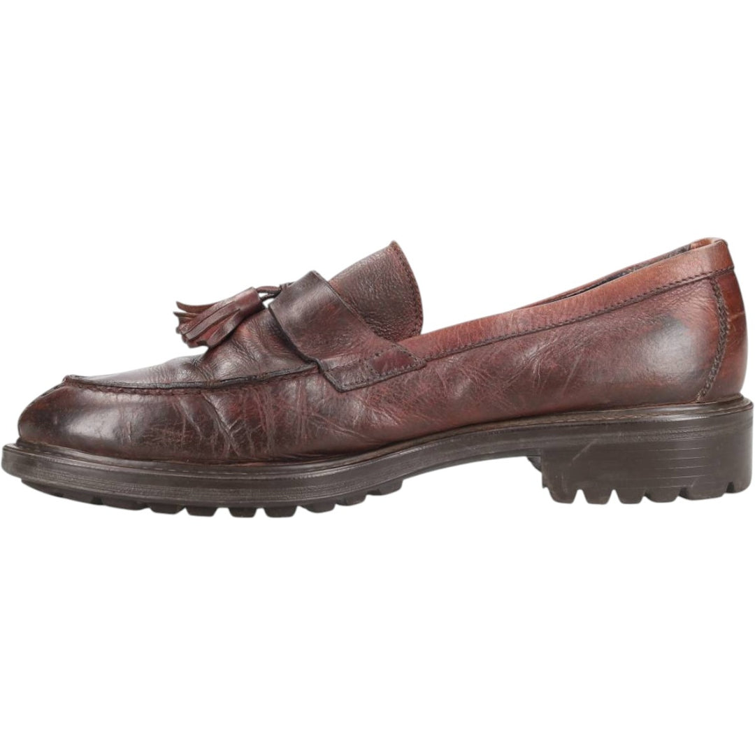 Tassel loafers Men's 28.0cm genuine leather brown type Vintage Second Hand