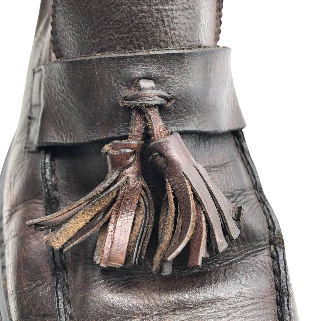 Tassel loafers Men's 28.0cm genuine leather brown type Vintage Second Hand
