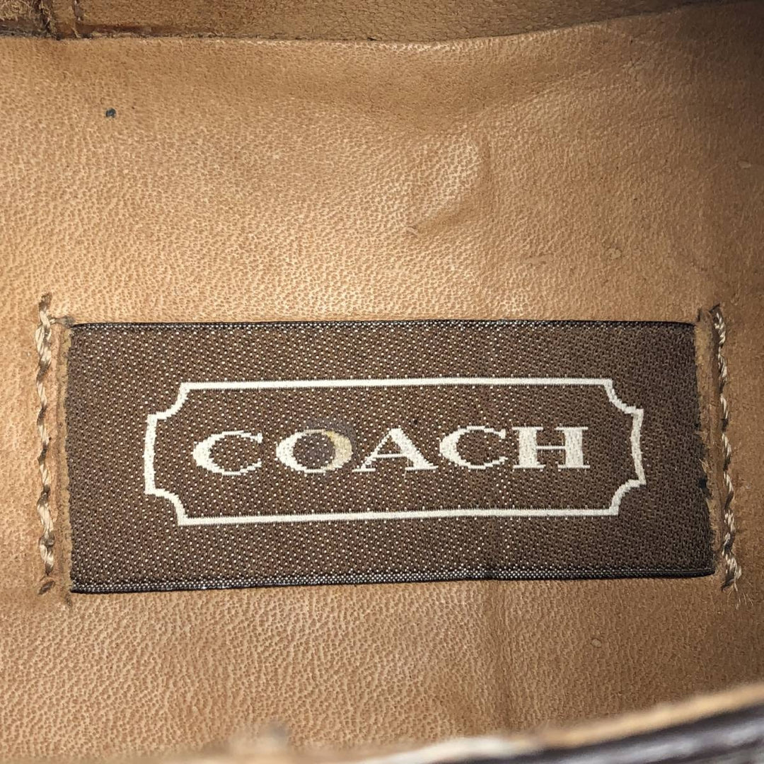 Coach U-tip shoes, made in Italy, size 7D Men's 25.5cm genuine leather brown type Vintage Second Hand