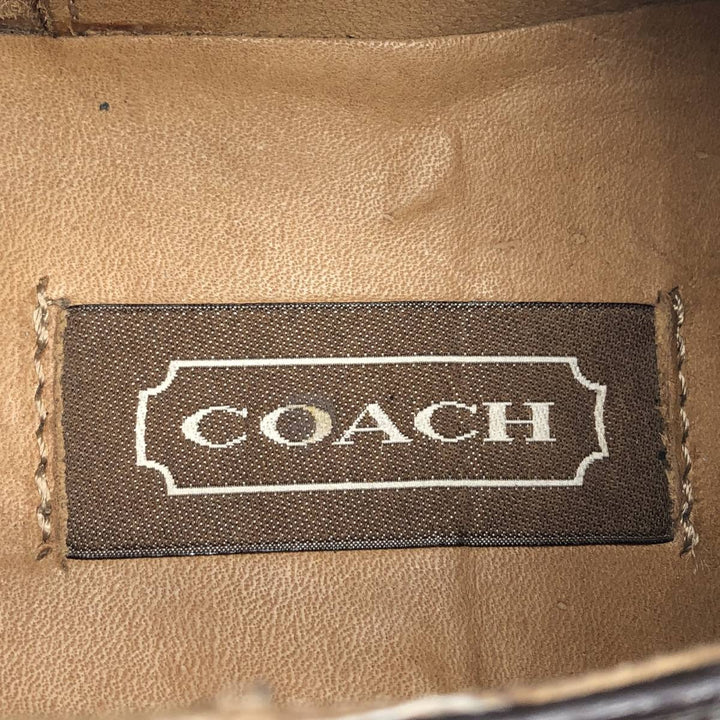 Coach U-tip shoes, made in Italy, size 7D Men's 25.5cm genuine leather brown type Vintage Second Hand