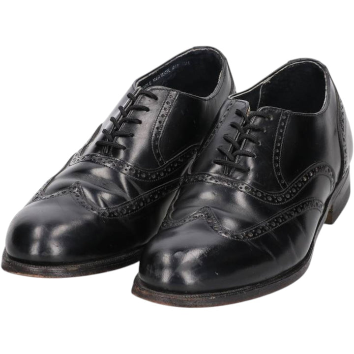 Stafford Wingtip Shoes, Made in USA, 8D Men's 26.0cm genuine leather black type Vintage Second Hand