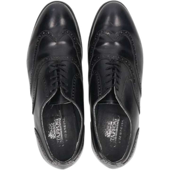 Stafford Wingtip Shoes, Made in USA, 8D Men's 26.0cm genuine leather black type Vintage Second Hand