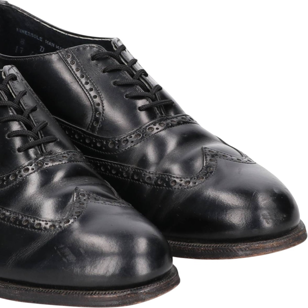 Stafford Wingtip Shoes, Made in USA, 8D Men's 26.0cm genuine leather black type Vintage Second Hand