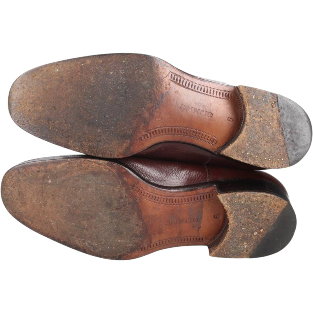 OLIMPIC Plain Toe Shoes 6 Women's 25.5cm genuine leather brown type Vintage Second Hand
