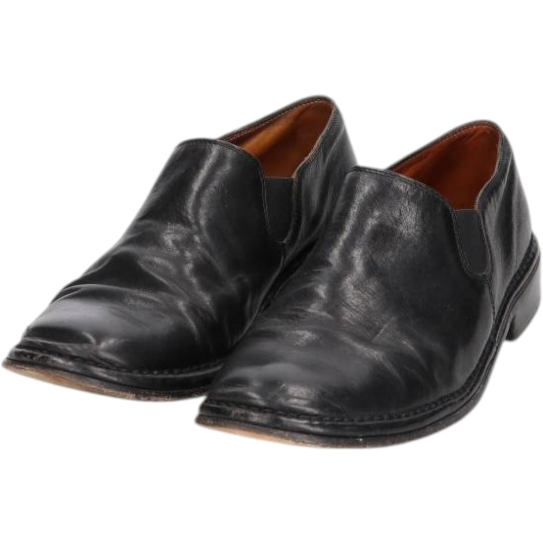 JOHN VARVATOS Side Gore Shoes Made in Italy Size 9 Men's 27.0cm genuine leather black type Vintage Second Hand